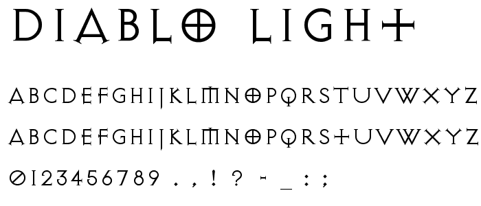 Diablo Light font